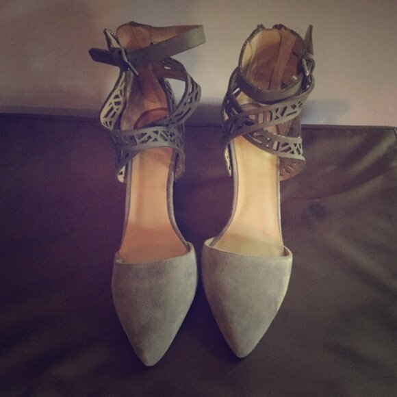 Joe's Jeans Grey Suede Heels - Picture 2 of 3
